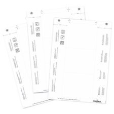 Planche d'impression pour badges, 30 x 60 mm, blanc