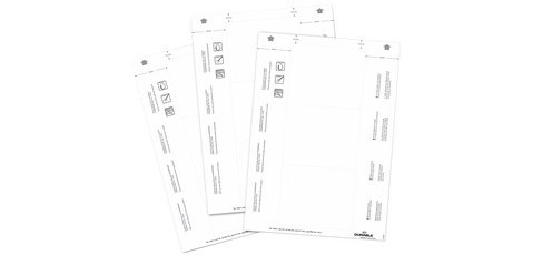 Bedrukbaar vel voor badges 60 x 90 mm