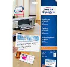 Fiches de répertoire, 105 x 70 mm, blanc