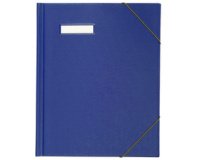 Chemise à courrier A4 en PVC, avec élastiques, bleu