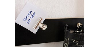Pince-lettres en métal, couleur: nickel, largeur: 30 mm