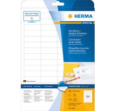 Correctie-etiketten SPECIAL, ondoorschijnend, 48,3 x 16,9 mm