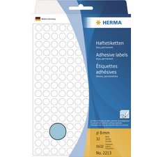 Zelfklevende etiketten diameter 50 mm wit