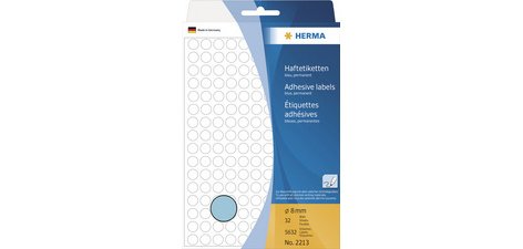 Pastille adhésive, diamètre: 8 mm