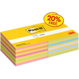 Bloc-note cube, 76 x 76 mm, pack promo, assorti