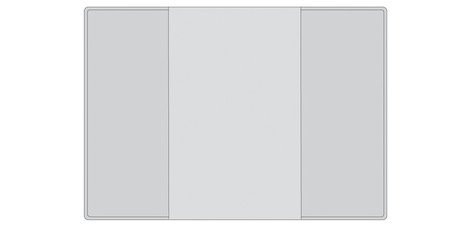 Etui de poche, PP, double, 0,14 mm, 110 x 157 mm