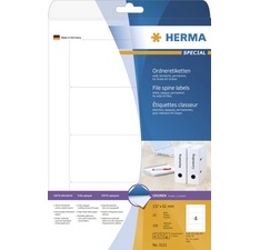 Etiquette dos de classeurs SPECIAL, 157 x 61 mm, blanc