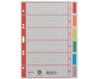 Intercalaires en carton extra solide, en blanc, A5, 6