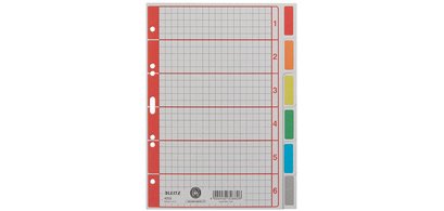 Intercalaires en carton extra solide, en blanc, A5, 6