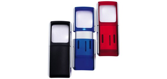 Loupe rectangulaire avec éclairage à LED