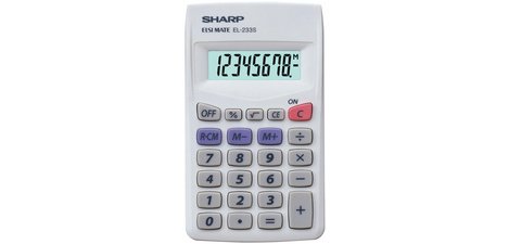 Calculatrice modèle EL 233S, alimentation par batterie
