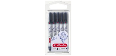Cartouches d'encre longues 'my.pen', bleu
