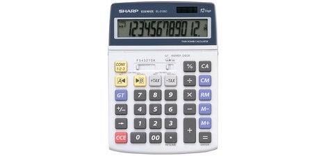 SHARP calculatrice de bureau EL-2125C alimentation solaire