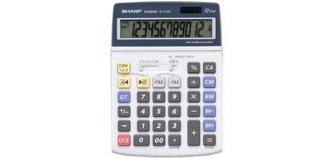 SHARP calculatrice de bureau EL-2125C alimentation solaire
