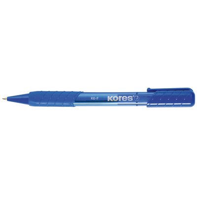 stylo à bille rétractable jetable K-PEN K6, F, bleu