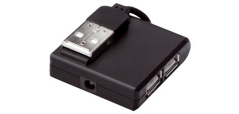 Hub USB 2.0, 4 poorten, zwart