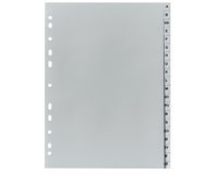 Intercalaires en plastique, A-Z, A4 mi-hauteur