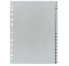 Intercalaires en plastique, A-Z, A4 extra large