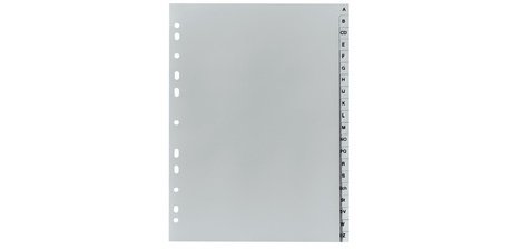 Tabbladen, plastic, A-Z, A4 halve hoogte