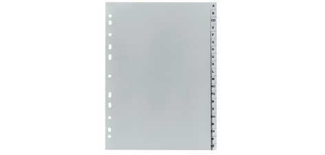 Intercalaires en plastique, A-Z, A4 mi-hauteur