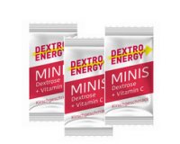 Dextro Energy Minis glucose, une boîte ronde transparente