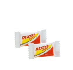 Dextro Energy Minis glucose, une boîte ronde transparente