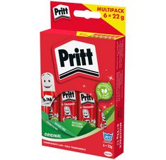 Bâton de colle 6 x 22 g, en multipack, sans solvant