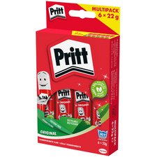 Bâton de colle 6 x 22 g, en multipack, sans solvant