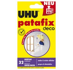 Zelfklevende pads Patafix Homedeco, verwijderbaar, wit