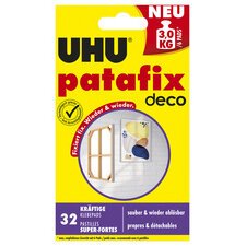 Zelfklevende pads Patafix Homedeco, verwijderbaar, wit