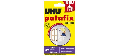 Pastilles adhésives patafix homedeco, détachable, blanc