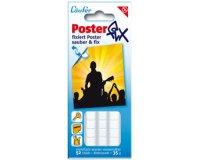 Pastille adhésive Posterfix, détachable, blanc