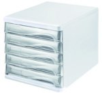 Module de classement 'the wave', 5 tiroirs, blanc/