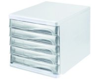 Module de classement 'the wave', 5 tiroirs, blanc/