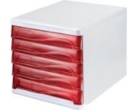 Module de classement 'the wave', 5 tiroirs, blanc/