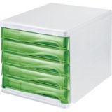 Module de classement 'the wave', 5 tiroirs, blanc/
