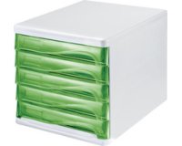 Module de classement 'the wave', 5 tiroirs, blanc/