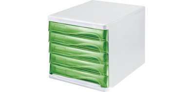 Module de classement 'the wave', 5 tiroirs, blanc/