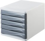 Module de classement 'the wave', 5 tiroirs, blanc/