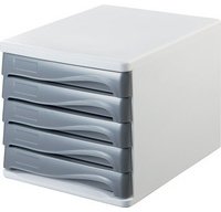 Module de classement 'the wave', 5 tiroirs, blanc/