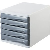 Module de classement 'the wave', 5 tiroirs, blanc/