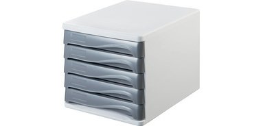 'The Wave' filing module, 5 drawers, white