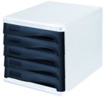 Module de classement 'the wave', 5 tiroirs, blanc/