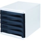 Module de classement 'the wave', 5 tiroirs, blanc/
