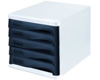 Module de classement 'the wave', 5 tiroirs, blanc/