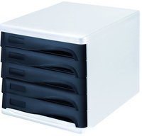 Module de classement 'the wave', 5 tiroirs, blanc/