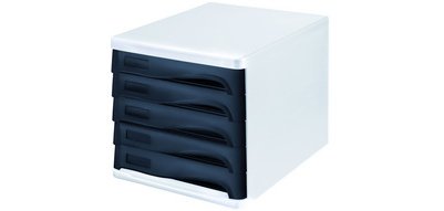 Module de classement 'the wave', 5 tiroirs, blanc/