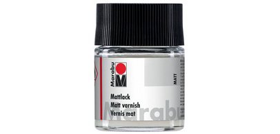 Vernis mat, mat, 50 ml, dans une boîte en verre