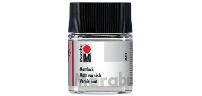 Vernis mat, mat, 50 ml, dans une boîte en verre