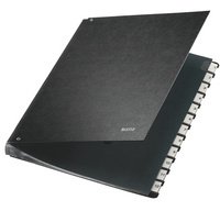 Classeur à soufflet, A4, 1-12, 12 compartiments, noir,